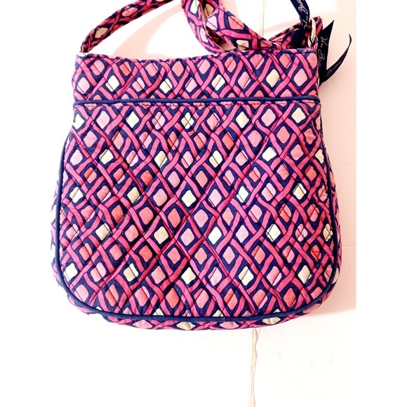 Vera Bradley Hipster crossbody With Free ID Coin Purse Key Chain Pink Diamond - Picture 4 of 12